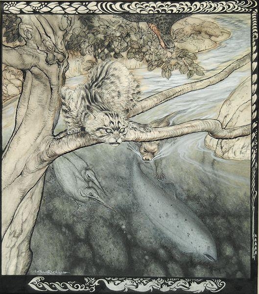Arthur Rackham | The Salmon's Enemies | MutualArt