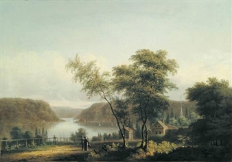 On the Hudson, Near West Point - Thomas Doughty