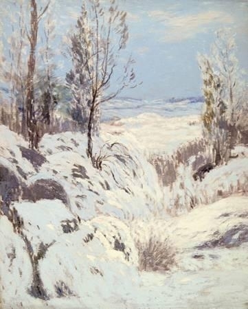 Landscape in Winter by Leonard Ochtman