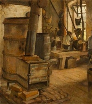 The Interior of a Workshop - František Antonín Jelínek
