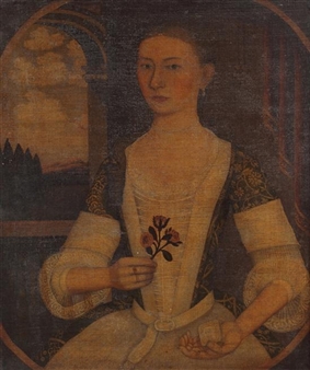 PORTRAIT OF ANNA BRODHEAD OLIVER - The Gansevoort Limner