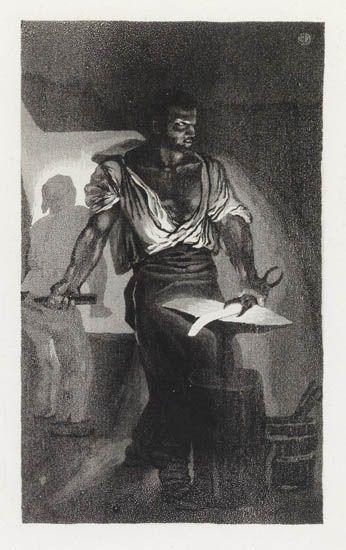 Un Forgeron by Eugène Delacroix, 1833
