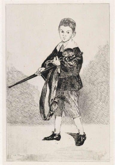 L'Enfant a l'Épée, tourné à gauche by Édouard Manet, 1862