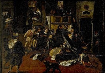 Erövring av palatset by Marten van Valckenborch, 1600