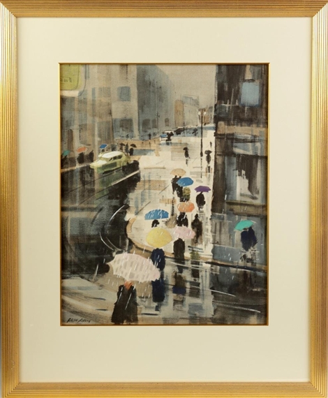 Rainy street scene