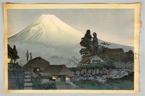 Mt. Fuji from Mizuchubo by Takahashi Shōtei, 1936
