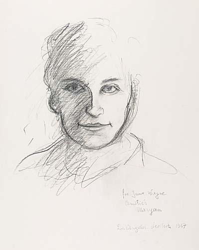 Portrait of June Wayne by Maryan S. Maryan, 1967