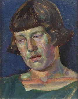 Portrait Study of Agnes Miller Parker - William McCance