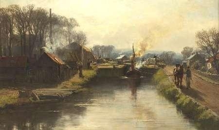On the Towpath by David Farquharson, 1882-1883