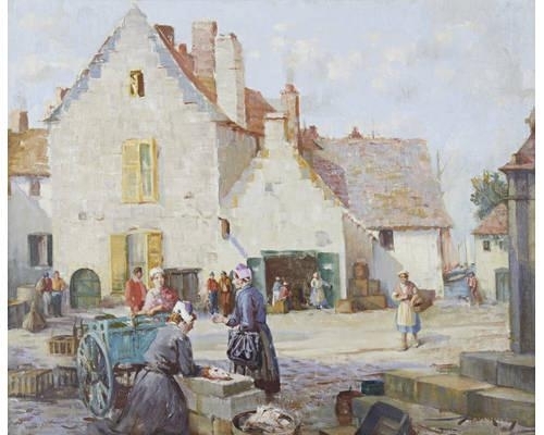 'The fishing quarter, Brittany' by William Lee-Hankey