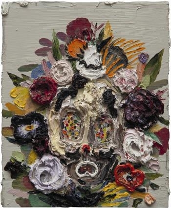 Hobo Flower Face by Allison Schulnik, 2009