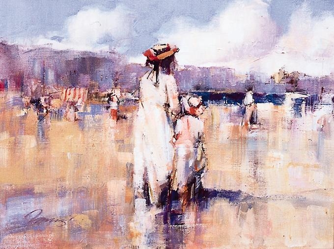 Artwork by Ken Moroney, Sandymount Strand (Eileen and Maud 1927)