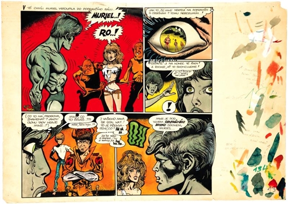 Muriel and orange death by Kaja Saudek, 1970