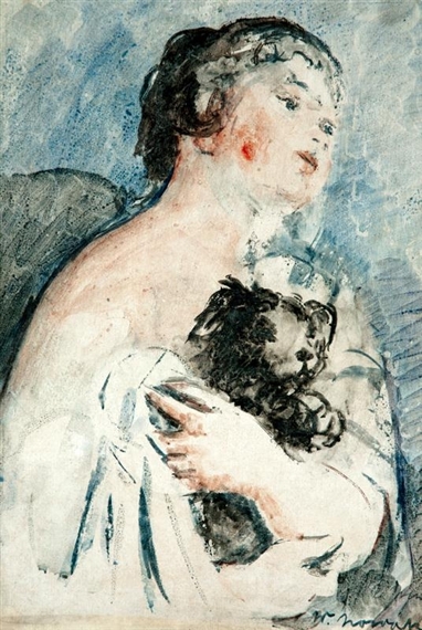 Woman with little dog