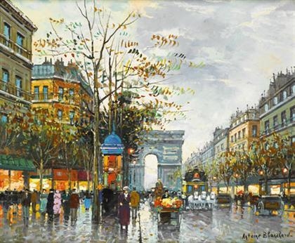 Avenue des Champs Elysees, Paris Tote Bag by Antoine Blanchard - Pixels