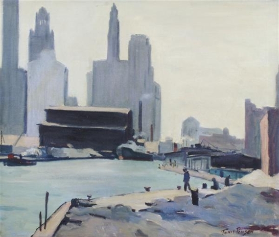 Blue Chicago River by Tunis Ponsen