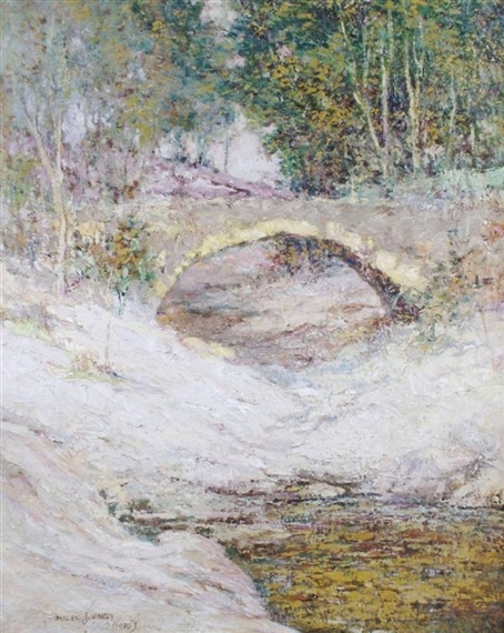 Winter at the Bridge by Miles Jefferson Early, 1936