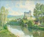 La Dordogne a Montfort by Georges Charles Robin