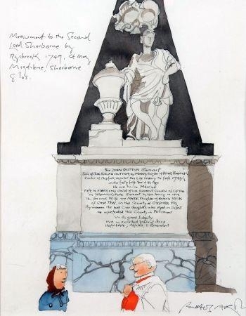 Monument to the 2nd Lord Sherborne by Paul Hogarth