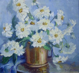 FLOWERS IN A COPPER VASE - Pearl Aiman Van Sciver