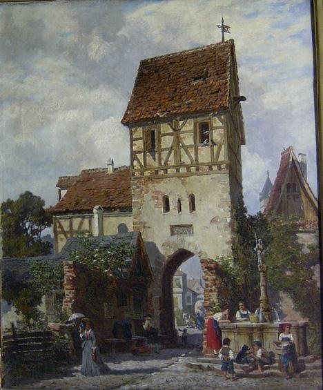 OLD DOOR NEAR FRANKFURT by Otto von Ruppert