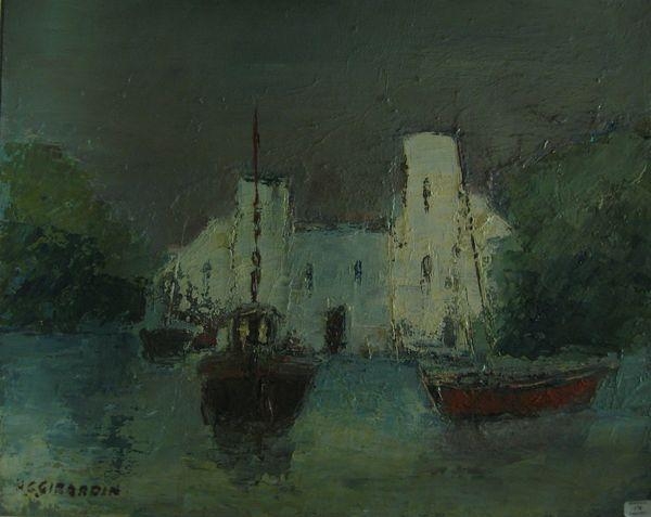 Artwork by Henri-Gilles Girardin, Le vieux port, Made of oil on canvas