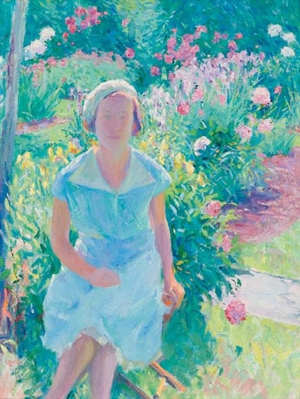 DOROTHY IN A SUNLIT GARDEN by Roy Cleveland Nuse