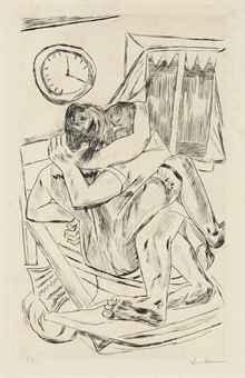 Embrace by Max Beckmann, 1922