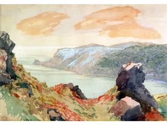 Coast scene Laxey, Isle of Man - Harold Gilbert