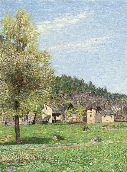 A village next to the Vigezzo valley, Ossola, Italy by Carlo Fornara