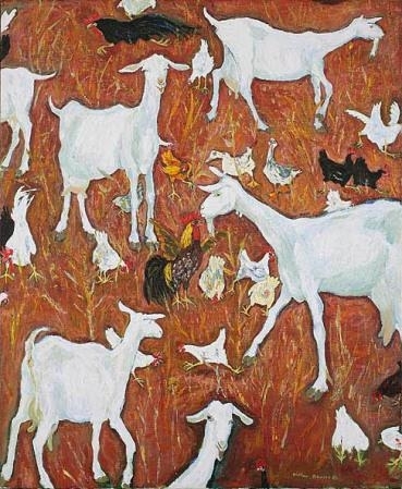 Goats and Chickens by William Robinson, 1980