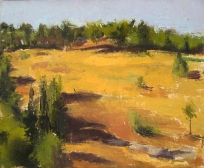 Artwork by Michal Sheizaf, Jerusalem Forest, 2007, Made of Oil on canvas mounted on board