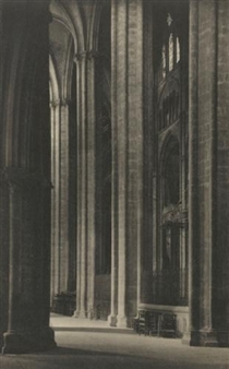 BOURGES CATHEDRAL ACROSS AISLE NAVE 1900 - Frederick Henry Evans