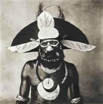 New Guinea Man with Painted-On Glasses, 1970 by Irving Penn, printed 1979