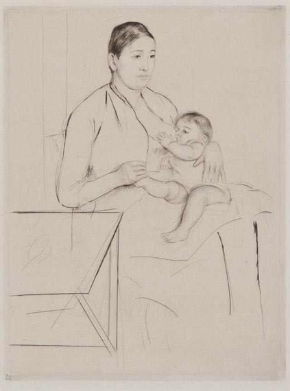 Nursing (B.135 III) by Mary Cassatt, circa 1890