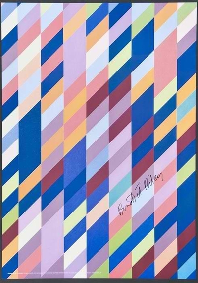 Bridget Riley Poster en Prints Abstracte lijnen patroon Canvas