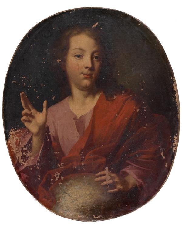 Louis de Boulogne the Younger Christ en Salvator Mundi MutualArt