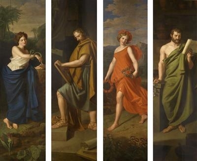 4 works: Hygieia, Hippocrates, Galen and Flora