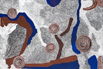 ROCK HOLES AND COUNTRY NEAR THE OLGAS - Bill Whiskey Tjapaltjarri