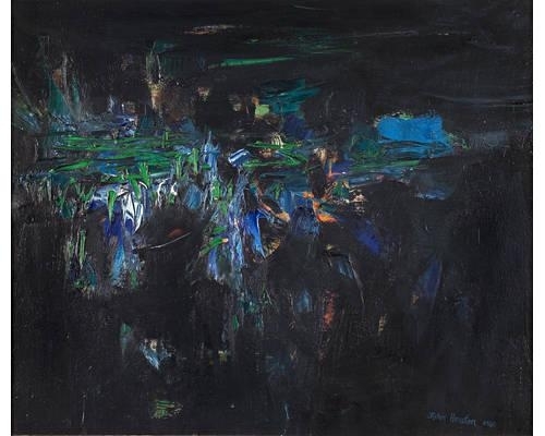 The loch at night by John Houston, 1960