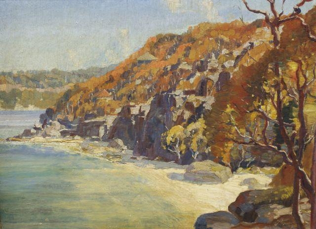 Artwork by Alan Robert Colquhoun Grieve, Untitled Landscape, Made of oil on board