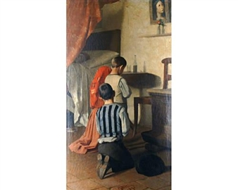 Children at prayer - Francesco Ghittoni