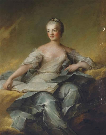 Portrait présumé de Marie-Adélaïde de France, dite Madame Adélaïde, quatrième fille de Louis XV by Louis-Richard-François Dupont de Montfiquet, 1757