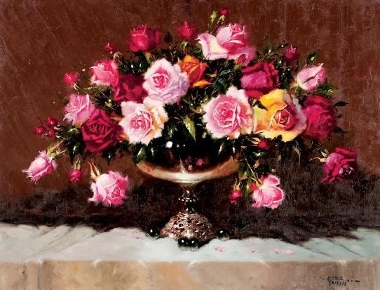 Still Life With Roses by Hennie Griesel