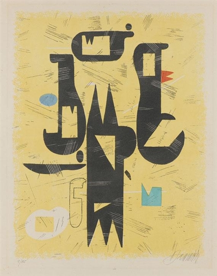 Spitze Formen by Willi Baumeister, 1948