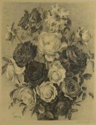 Flower bouquet by Max Švabinský, 1954