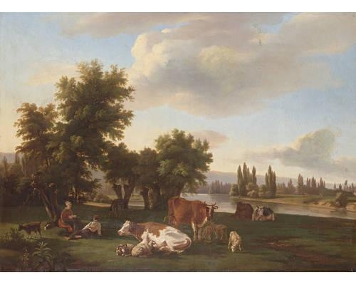 Artwork by Charles Simon, Pastoral landscape, Made of oil on canvas