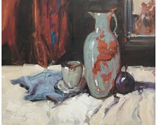 Still Life with Chinese Vase by Ken Moroney
