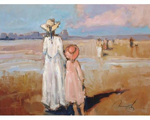 Mother and Child on a beach by Ken Moroney