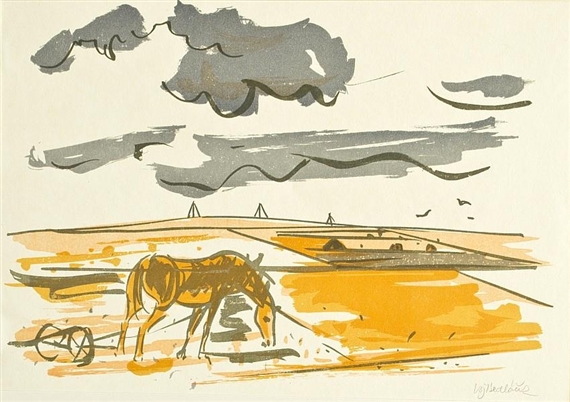 Horse on the field by Vojtěch Sedláček